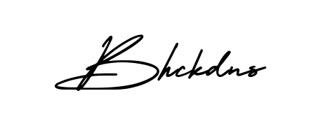 Create an unforgettable impression when signing with Bhckdns name styled in AmerikaSignatureDemo-Regular typography. 100% free online generator. Bhckdns signature style 3 images and pictures png