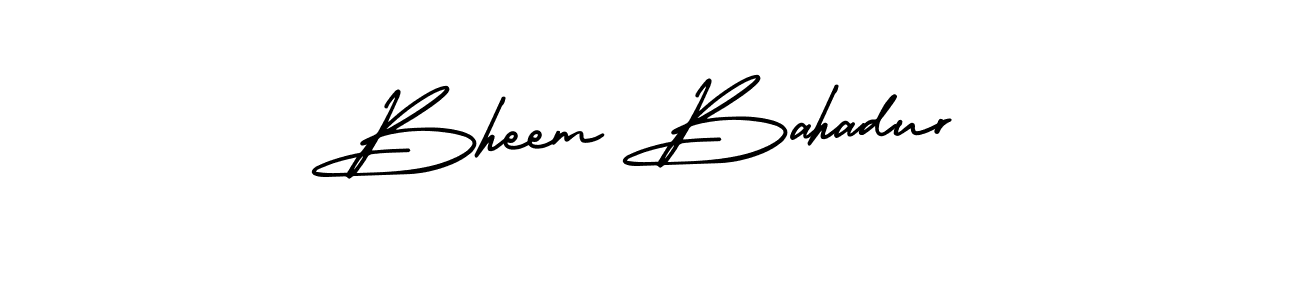 Use a signature maker to create a handwritten signature online. With this signature software, you can design (AmerikaSignatureDemo-Regular) your own signature for name Bheem Bahadur. Bheem Bahadur signature style 3 images and pictures png