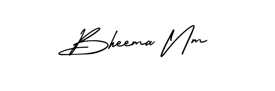 Create a beautiful signature design for name Bheema Nm. With this signature (AmerikaSignatureDemo-Regular) fonts, you can make a handwritten signature for free. Bheema Nm signature style 3 images and pictures png