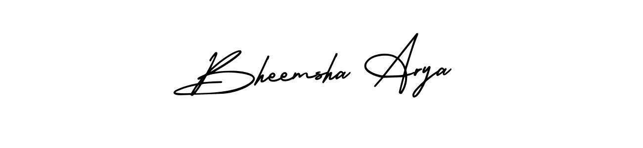 It looks lik you need a new signature style for name Bheemsha Arya. Design unique handwritten (AmerikaSignatureDemo-Regular) signature with our free signature maker in just a few clicks. Bheemsha Arya signature style 3 images and pictures png