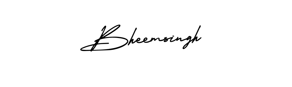 How to make Bheemsingh signature? AmerikaSignatureDemo-Regular is a professional autograph style. Create handwritten signature for Bheemsingh name. Bheemsingh signature style 3 images and pictures png