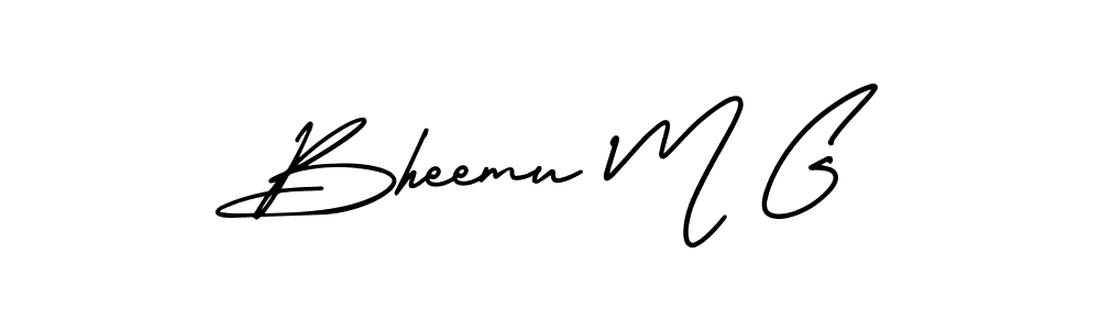 It looks lik you need a new signature style for name Bheemu M G. Design unique handwritten (AmerikaSignatureDemo-Regular) signature with our free signature maker in just a few clicks. Bheemu M G signature style 3 images and pictures png