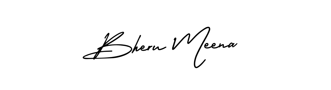 How to make Bheru Meena signature? AmerikaSignatureDemo-Regular is a professional autograph style. Create handwritten signature for Bheru Meena name. Bheru Meena signature style 3 images and pictures png