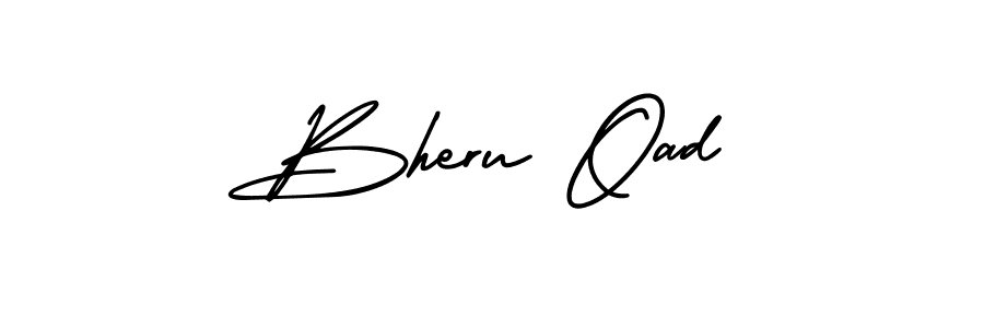 This is the best signature style for the Bheru Oad name. Also you like these signature font (AmerikaSignatureDemo-Regular). Mix name signature. Bheru Oad signature style 3 images and pictures png