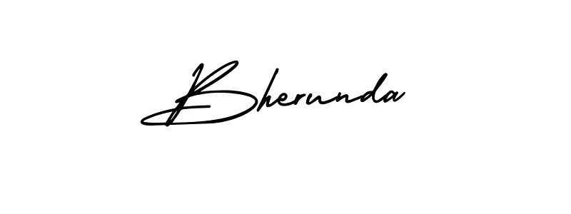 Design your own signature with our free online signature maker. With this signature software, you can create a handwritten (AmerikaSignatureDemo-Regular) signature for name Bherunda. Bherunda signature style 3 images and pictures png