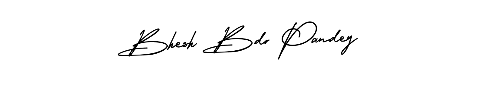 Bhesh Bdr Pandey stylish signature style. Best Handwritten Sign (AmerikaSignatureDemo-Regular) for my name. Handwritten Signature Collection Ideas for my name Bhesh Bdr Pandey. Bhesh Bdr Pandey signature style 3 images and pictures png