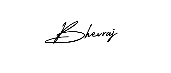 The best way (AmerikaSignatureDemo-Regular) to make a short signature is to pick only two or three words in your name. The name Bhevraj include a total of six letters. For converting this name. Bhevraj signature style 3 images and pictures png