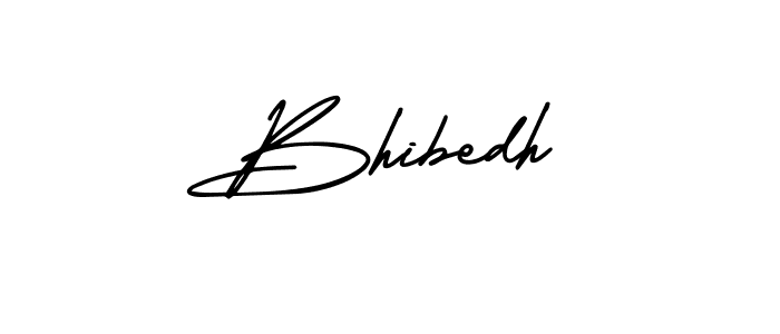 You should practise on your own different ways (AmerikaSignatureDemo-Regular) to write your name (Bhibedh) in signature. don't let someone else do it for you. Bhibedh signature style 3 images and pictures png