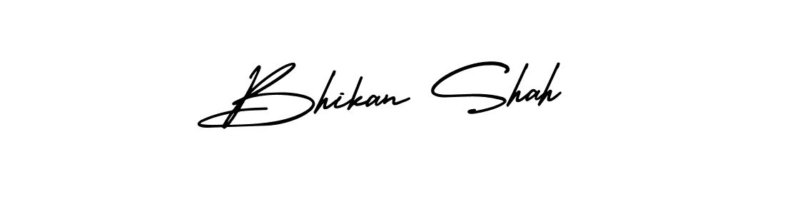 Make a beautiful signature design for name Bhikan Shah. With this signature (AmerikaSignatureDemo-Regular) style, you can create a handwritten signature for free. Bhikan Shah signature style 3 images and pictures png