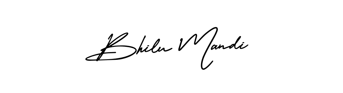Similarly AmerikaSignatureDemo-Regular is the best handwritten signature design. Signature creator online .You can use it as an online autograph creator for name Bhilu Mandi. Bhilu Mandi signature style 3 images and pictures png