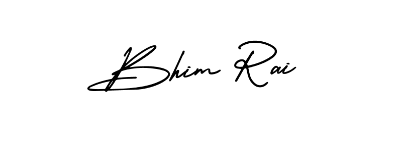 The best way (AmerikaSignatureDemo-Regular) to make a short signature is to pick only two or three words in your name. The name Bhim Rai include a total of six letters. For converting this name. Bhim Rai signature style 3 images and pictures png