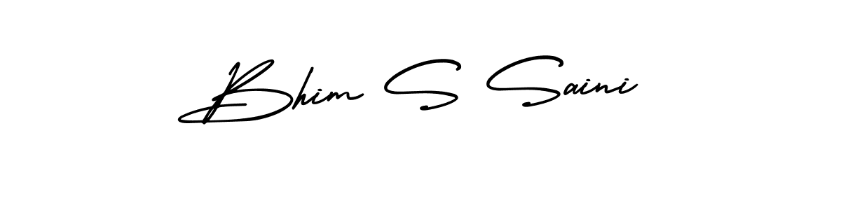 This is the best signature style for the Bhim S Saini name. Also you like these signature font (AmerikaSignatureDemo-Regular). Mix name signature. Bhim S Saini signature style 3 images and pictures png