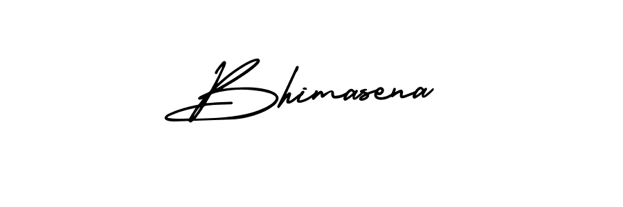 You should practise on your own different ways (AmerikaSignatureDemo-Regular) to write your name (Bhimasena) in signature. don't let someone else do it for you. Bhimasena signature style 3 images and pictures png