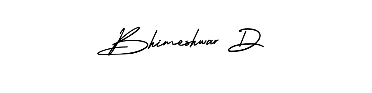 You should practise on your own different ways (AmerikaSignatureDemo-Regular) to write your name (Bhimeshwar D) in signature. don't let someone else do it for you. Bhimeshwar D signature style 3 images and pictures png