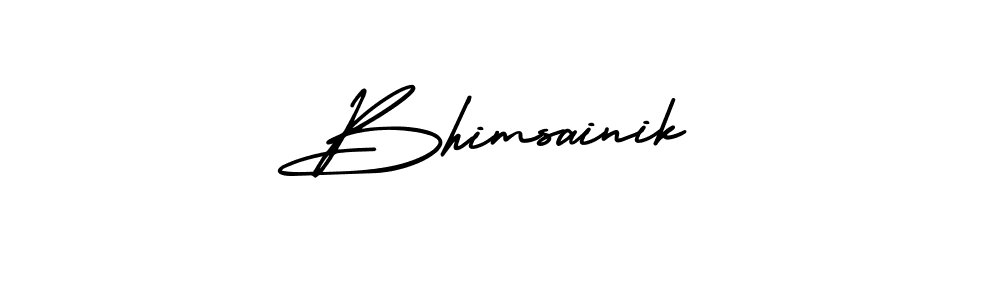 How to make Bhimsainik signature? AmerikaSignatureDemo-Regular is a professional autograph style. Create handwritten signature for Bhimsainik name. Bhimsainik signature style 3 images and pictures png