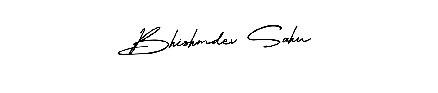 How to make Bhishmdev Sahu name signature. Use AmerikaSignatureDemo-Regular style for creating short signs online. This is the latest handwritten sign. Bhishmdev Sahu signature style 3 images and pictures png