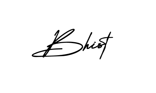 Make a beautiful signature design for name Bhist. With this signature (AmerikaSignatureDemo-Regular) style, you can create a handwritten signature for free. Bhist signature style 3 images and pictures png