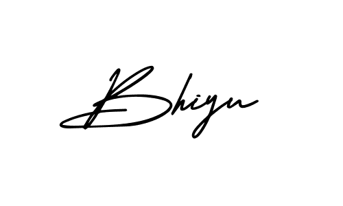 How to Draw Bhiyu signature style? AmerikaSignatureDemo-Regular is a latest design signature styles for name Bhiyu. Bhiyu signature style 3 images and pictures png