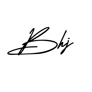 How to Draw Bhj signature style? AmerikaSignatureDemo-Regular is a latest design signature styles for name Bhj. Bhj signature style 3 images and pictures png