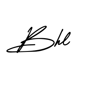 Make a beautiful signature design for name Bhl. With this signature (AmerikaSignatureDemo-Regular) style, you can create a handwritten signature for free. Bhl signature style 3 images and pictures png