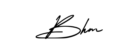 Make a beautiful signature design for name Bhm. With this signature (AmerikaSignatureDemo-Regular) style, you can create a handwritten signature for free. Bhm signature style 3 images and pictures png