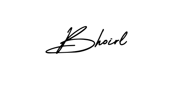 Design your own signature with our free online signature maker. With this signature software, you can create a handwritten (AmerikaSignatureDemo-Regular) signature for name Bhoirl. Bhoirl signature style 3 images and pictures png