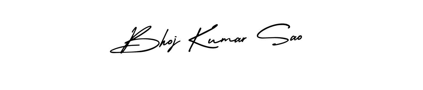 Use a signature maker to create a handwritten signature online. With this signature software, you can design (AmerikaSignatureDemo-Regular) your own signature for name Bhoj Kumar Sao. Bhoj Kumar Sao signature style 3 images and pictures png