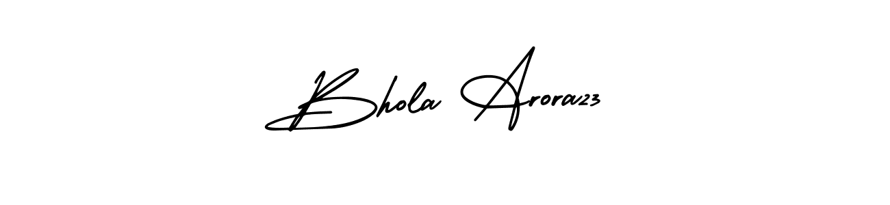 Design your own signature with our free online signature maker. With this signature software, you can create a handwritten (AmerikaSignatureDemo-Regular) signature for name Bhola Arora23. Bhola Arora23 signature style 3 images and pictures png