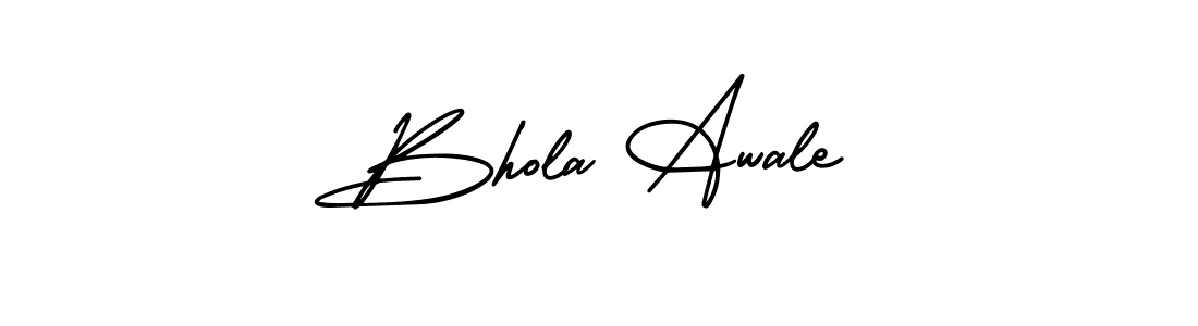 Create a beautiful signature design for name Bhola Awale. With this signature (AmerikaSignatureDemo-Regular) fonts, you can make a handwritten signature for free. Bhola Awale signature style 3 images and pictures png