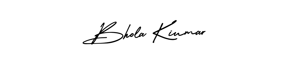 How to make Bhola Kiumar signature? AmerikaSignatureDemo-Regular is a professional autograph style. Create handwritten signature for Bhola Kiumar name. Bhola Kiumar signature style 3 images and pictures png