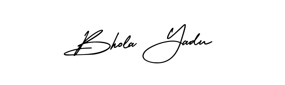 How to make Bhola Yadu name signature. Use AmerikaSignatureDemo-Regular style for creating short signs online. This is the latest handwritten sign. Bhola Yadu signature style 3 images and pictures png