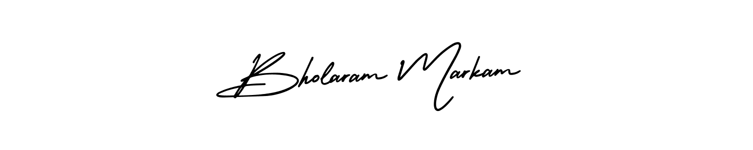 Bholaram Markam stylish signature style. Best Handwritten Sign (AmerikaSignatureDemo-Regular) for my name. Handwritten Signature Collection Ideas for my name Bholaram Markam. Bholaram Markam signature style 3 images and pictures png