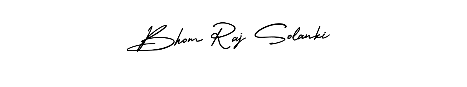 Use a signature maker to create a handwritten signature online. With this signature software, you can design (AmerikaSignatureDemo-Regular) your own signature for name Bhom Raj Solanki. Bhom Raj Solanki signature style 3 images and pictures png