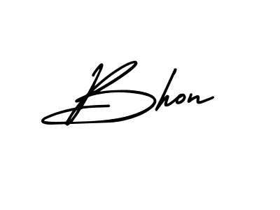 Use a signature maker to create a handwritten signature online. With this signature software, you can design (AmerikaSignatureDemo-Regular) your own signature for name Bhon. Bhon signature style 3 images and pictures png