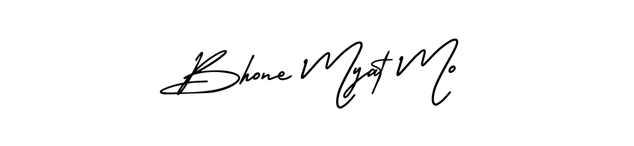 Also You can easily find your signature by using the search form. We will create Bhone Myat Mo name handwritten signature images for you free of cost using AmerikaSignatureDemo-Regular sign style. Bhone Myat Mo signature style 3 images and pictures png