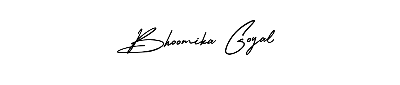 AmerikaSignatureDemo-Regular is a professional signature style that is perfect for those who want to add a touch of class to their signature. It is also a great choice for those who want to make their signature more unique. Get Bhoomika Goyal name to fancy signature for free. Bhoomika Goyal signature style 3 images and pictures png
