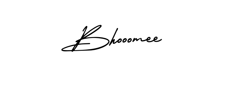 You should practise on your own different ways (AmerikaSignatureDemo-Regular) to write your name (Bhooomee) in signature. don't let someone else do it for you. Bhooomee signature style 3 images and pictures png