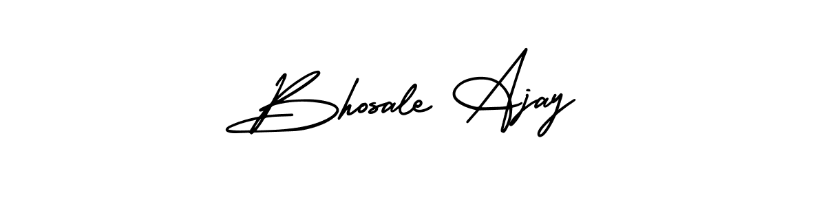 This is the best signature style for the Bhosale Ajay name. Also you like these signature font (AmerikaSignatureDemo-Regular). Mix name signature. Bhosale Ajay signature style 3 images and pictures png