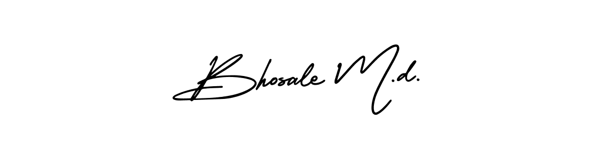 Design your own signature with our free online signature maker. With this signature software, you can create a handwritten (AmerikaSignatureDemo-Regular) signature for name Bhosale M.d.. Bhosale M.d. signature style 3 images and pictures png