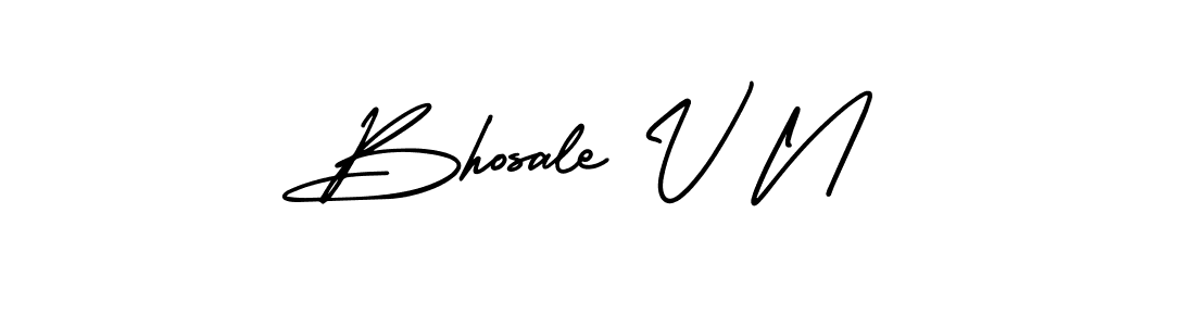 Design your own signature with our free online signature maker. With this signature software, you can create a handwritten (AmerikaSignatureDemo-Regular) signature for name Bhosale V N. Bhosale V N signature style 3 images and pictures png