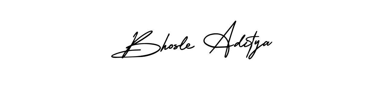 Use a signature maker to create a handwritten signature online. With this signature software, you can design (AmerikaSignatureDemo-Regular) your own signature for name Bhosle Aditya. Bhosle Aditya signature style 3 images and pictures png