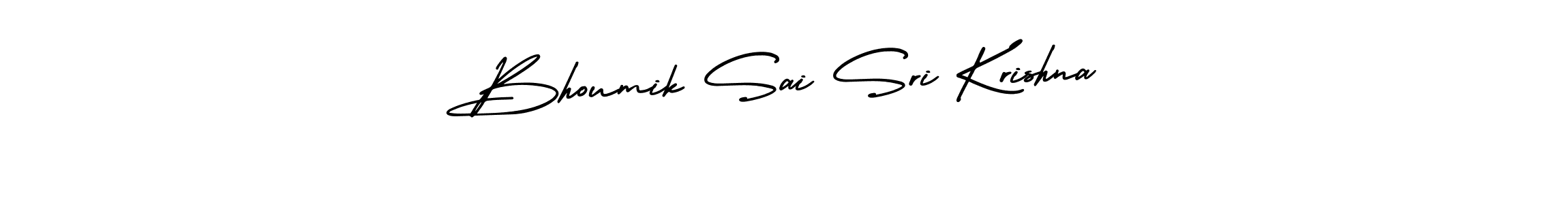 Make a beautiful signature design for name Bhoumik Sai Sri Krishna. With this signature (AmerikaSignatureDemo-Regular) style, you can create a handwritten signature for free. Bhoumik Sai Sri Krishna signature style 3 images and pictures png