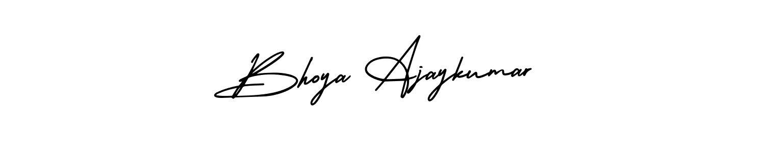 Design your own signature with our free online signature maker. With this signature software, you can create a handwritten (AmerikaSignatureDemo-Regular) signature for name Bhoya Ajaykumar. Bhoya Ajaykumar signature style 3 images and pictures png