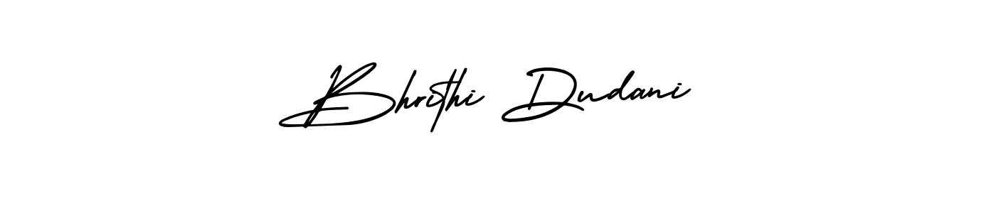 Make a beautiful signature design for name Bhrithi Dudani. With this signature (AmerikaSignatureDemo-Regular) style, you can create a handwritten signature for free. Bhrithi Dudani signature style 3 images and pictures png