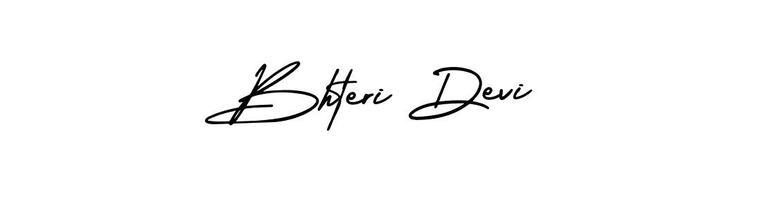 Create a beautiful signature design for name Bhteri Devi. With this signature (AmerikaSignatureDemo-Regular) fonts, you can make a handwritten signature for free. Bhteri Devi signature style 3 images and pictures png
