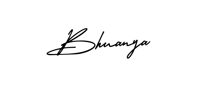 Make a beautiful signature design for name Bhuanya. With this signature (AmerikaSignatureDemo-Regular) style, you can create a handwritten signature for free. Bhuanya signature style 3 images and pictures png