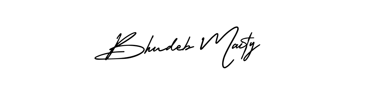 How to make Bhudeb Maity name signature. Use AmerikaSignatureDemo-Regular style for creating short signs online. This is the latest handwritten sign. Bhudeb Maity signature style 3 images and pictures png