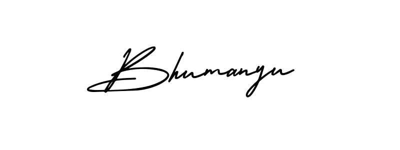 It looks lik you need a new signature style for name Bhumanyu. Design unique handwritten (AmerikaSignatureDemo-Regular) signature with our free signature maker in just a few clicks. Bhumanyu signature style 3 images and pictures png