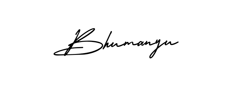 It looks lik you need a new signature style for name Bhumanyu. Design unique handwritten (AmerikaSignatureDemo-Regular) signature with our free signature maker in just a few clicks. Bhumanyu signature style 3 images and pictures png