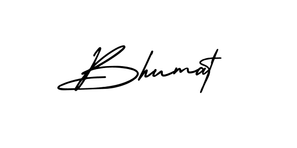 Design your own signature with our free online signature maker. With this signature software, you can create a handwritten (AmerikaSignatureDemo-Regular) signature for name Bhumat. Bhumat signature style 3 images and pictures png